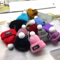 5PC Maomao Ball Mini Knitting Hat DIY Doll Decorative Supplies Phone Case Bag Garment Art Craft Materials Children Hair Ornament