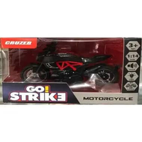 CRUZER GO STRIKE DAZZLE MERAH MOTORCYCLE SCALE 1:14 MAINAN KOLEKSI ORI