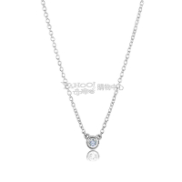 Tiffany&amp;Co. 0.07克拉圓形鑽石925純銀項鍊