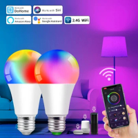 2pcs 12W WiFi Smart Bulb RGB E27 LED Focus Dimmable Timer Function Support Alexa Google Home Homekit Siri Voice Control