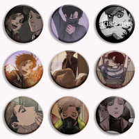Korean Manhwa Killing Stalking Button Pin Yoonbum and Sangwoo Cartoon Anime Brooch Badge Bag Accessories Fans Friends Gift 58mm