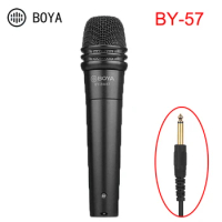 BOYA BY-BM58 BM-57 HM2 Microphone Cardioid Dynamic Vocal Microphone for Karaoke Singing Stage with 5.0m XLR Cable live AV