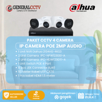 Paket 4 IP Camera Dahua 2MP Audio IP Camera POE Cctv Kamera