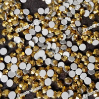 gold color rhinestone shiny size ss16 7 big and 7 small with 1440 pcs each pack ;free shipping postage with high level