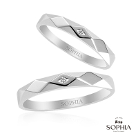 SOPHIA 蘇菲亞珠寶 - 摩登時代系列三 14K金 鑽石對戒