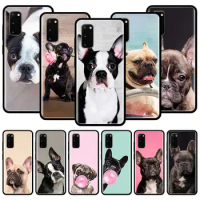 Silicone Phone Case For Samsung Galaxy S20 FE S22 S21 Ultra 5G S10e S10 S8 S9 Plus S7 Soft Back Cover Funda French Bulldog Dog