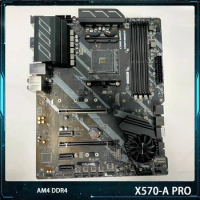 X570-A PRO For Msi AMD AM4 DDR4 128G PCI-E 4.0 M.2*2 SATA3 USB3.2 ATX PC Desktop Motherboard Works Perfectly High Quality