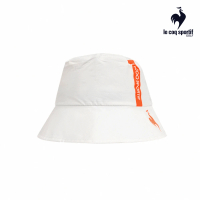 【LE COQ SPORTIF 公雞】高爾夫系列 女款白色大LOGO防水透氣高爾夫球帽/雨帽 QLT0J170