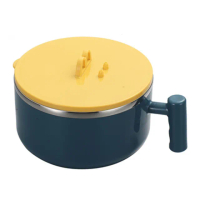 【PS Mall】不鏽鋼泡麵碗 環保餐具 防燙碗 帶蓋餐具便當盒 密封隔熱碗(J2423)