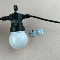TM1814 IC RGBW LED DC12V/0.9W 50mm addressable globe type pixel light;IP66 rated;30pcs a string;13.5mm pigtails