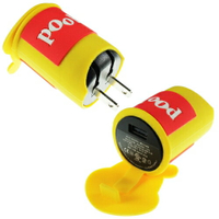 【Disney】立體造型2A充電轉接插頭 USB轉接頭-維尼◆贈送!黃色小鴨耳機塞◆