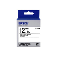 EPSON 12mmx9M 白底黑字標籤帶 / 盒 LK-4WBN