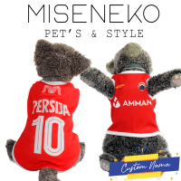 Baju Kucing Jersey Bola Lucu Murah Persija Jakarta [BISA REQUEST NAMA]
