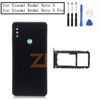 For Xiaomi Redmi Note 5/ Note 5 Pro Battery Back Cover Rear Door Housing + Side Key Card Tray Holder Replacement Parts