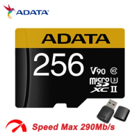 ADATA Micro SD Card 64GB Micro SD 128GB Flash Memory Card SD 256GB U3 8K V90 Microsd up to 275-290Mb TF Cards for PC Phone