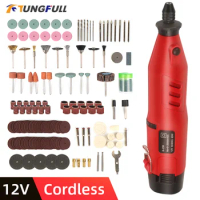 Cordless Drill 12v Battery Engraver Tool Lithium Mini Drill Machine Tools Drilling Machine Rechargeable Dremel Rotary Tool