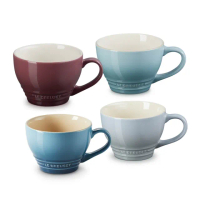 【Le Creuset】瓷器卡布奇諾杯400ml(無花果/海洋之花/水手藍/迷霧灰 4色選1)