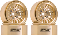 INJORA 1.0 Plus Brass Beadlock Wheel Rim for 1/24 1/18 RC Crawler TRX4M Ascent18 SCX24 FCX24 Upgrade