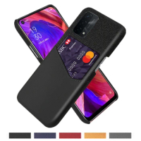 Cloth Texture Card Slot Cover for OPPO, Business Case for OPPO A93, A55, A74, A54 5G, K9, F15, K5, A94, F9, F11, F17, F19 Pro Pl