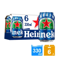 【Heineken 海尼根】海尼根0.0零酒精 330ml鋁罐裝 6入(無酒精)