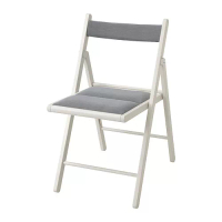 FRÖSVI 折疊椅, 白色/knisa 淺灰色