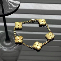 Gelang Rantai Clover Cantik Gelang Tangan Model Clover Fashion