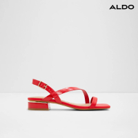 【ALDO】LILIAN-俏皮品味方頭平底涼跟鞋-女鞋(紅色)