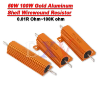 50W 100W RX24 Aluminum Power Metal Shell Case Wirewound Resistor 0.01R ~ 100K 1 6 8 10 20 200 500 1K 10K Ohm Resistance