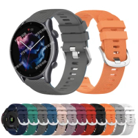 22mm Silicone Strap For Amazfit GTR 3 Pro/4 2 2E/GTR 47mm Smart Watch Sport Band For Amazfit Bip 5/Pace/Stratos 3 2S 2 Correas