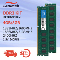 Latumab Memoria RAM DDR3 8GB (2x4GB) 16GB (2x8G) KIT 1866MHz 1600MHz 1333MHz 2133MHz 2400MHz DIMM 1.5V 240Pin Desktop Memory DD3