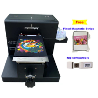 Multi-function a4 DTG flatbed Printer Direct to garment T-shirt printing machine for Dark Light TShirt Phone case plastic cards