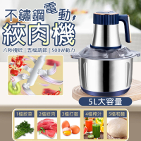 【樂享shop】5L料理機 絞肉機 攪拌機 打蒜機(加大容量 6葉精鋼刀)