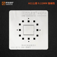 Amaoe A12 BGA Reballing Stencil for IPHONE A12 RAM IC Chip Tin Planting Soldering Net 0.12MM Thickness With Magnetic
