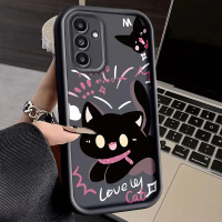 Sarung Telefon, Sesuai untuk Samsung Galaxy A16 5G / Samsung Galaxy A16 4G, Reka Bentuk Kucing Hitam
