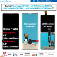 Original P-OLED For LG Wing 5G LMF100N LM-F100 Pantalla lcd Display Touch Panel Screen Digitizer Assembly Replacement Accessory