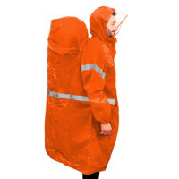 BLUEFIELD 專業登山連帽雨衣 登山背包雨衣 -橘 (M/XL 可選)