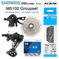 Original Shimano Deore M5100 Groupset CS-M5100 42/51T Cassette K7 HG601 Chain 11Speed Shift Derailleur 11V Groupset For MTB Bike
