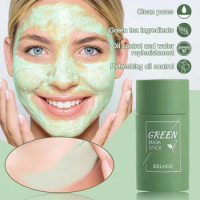 Face Clean Mask Green Tea Cleansing Stick Mask Smear Pores Acne Moisturizing Mask Film Deep Blackhead Remover Cleansing