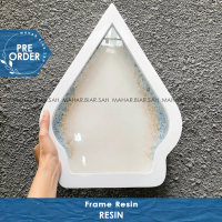 PO 30 x 40 / 40 x 50 cm BOX Resin Frame Bingkai Kayu GUNUNGAN Custom warna motif / Mahar Resin / Res