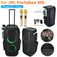 For JBL Partybox 310 Speaker Protective Carry Case Mesh Sound Box Organizer Wireless Microphone Tablet Accessories Storage Bags