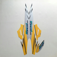 stiker striping body motor force 1 1992 hitam-kuning