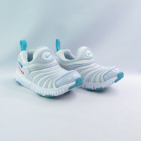 NIKE 343738105 中童鞋 毛毛蟲運動鞋 Dynamo Free 無鞋帶即穿 白淺灰【iSport愛運動】