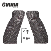 Guuun G10 CZ Grips for Full Size CZ 75 SP-01 OPS Eagle Wing Texture