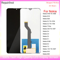 Original For Nokia 5 G10 G20 5.3 3.2 7 Plus 5.4 3.4 5.1 C2 X100 6.2 7.2 X10 X20 LCD Display Touch Screen Digitizer Assembly