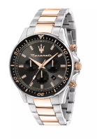 Maserati 父親節禮物【2年保養】 瑪莎拉蒂 Sfida 銀色/玫瑰金色計時手錶 R8873640002