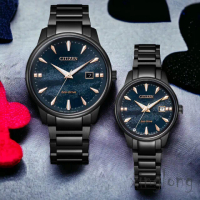 【CITIZEN 星辰】Eco-Drive 天川銀河限定款 時尚對錶 手錶 男錶 女錶 畢業 禮物(BM7595-89L+EW2595-81L)