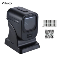 Aibecy High Speed Omnidirectional 1D/2D Presentaion Barcode Scanner Reader Platform High Speed with USB Cable for Stores