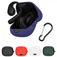 Silicone Earbuds Protective Case Dustproof Washable Wireless Earphone Shell Soild Color for Anker Soundcore AeroFit Pro
