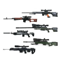 1/6 Scale Mini Toys AWM MK14 DSR PSG SVD TAC50 Sniper Rifle Plastic Weapon Assembly Toy Mini Gun Model for 12 Inch Action Figure