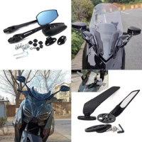For Yamaha XMAX300 X-MAX300 2017 - 2022 Modified Motorcycle Winglets Mirrors Wind Wing Adjustable Rotating Rearview Mirror Side
